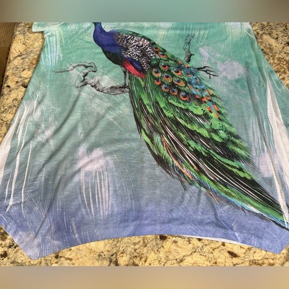 San Diego Zoo Peacock short sleeve T-shirt A line sz MD great condition birds - Picture 4 of 7